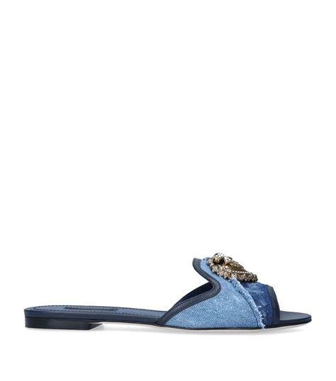 dolce gabbana denim slides|dolce and gabbana jelly sandals.